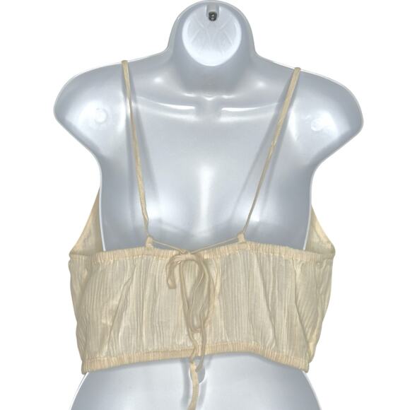 J.Crew S Womens Halter Top Cream Airy Gauze Travel Summer Resort Breathable - Picture 5 of 10